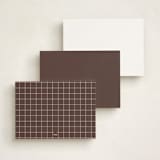 "Sans Serif" - Personalized Stationery Cards in Ginger by Hooray Creative - Back of Card Options
