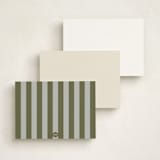 "shadowed" - Personalized Stationery Cards in Olive by Ellen Schlegelmilch - Back of Card Options