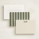 "shadowed" - Personalized Stationery Cards in Olive by Ellen Schlegelmilch - Assembled