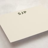 "shadowed" - Personalized Stationery Cards in Olive by Ellen Schlegelmilch - Detail
