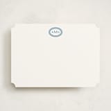 "Ellipse Monogram" - Personalized Stationery Cards in Cerulean by Olivia Raufman - Front