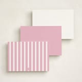 "Postage Stamp" - Personalized Stationery Cards in Peony by Ilene Guy - Back of Card Options