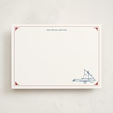 "Sail Away" - Personalized Stationery Cards in Cherry by Chris Ferebee - Front