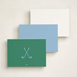 "Nuance" - Personalized Stationery Cards in Light Blue by Pati Cascino - Back of Card Options