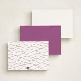 "Purple Thread" - Personalized Stationery Cards in Orchid by Riri Fabian - Back of Card Options