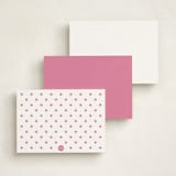 "Scalloped Trim" - Personalized Stationery Cards in Hibiscus by Alexandra Cohn - Back of Card Options