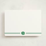 "Circled" - Personalized Stationery Cards in Kelly by Jenna Holcomb - Front