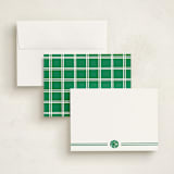 "Circled" - Personalized Stationery Cards in Kelly by Jenna Holcomb - Assembled