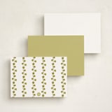 "Vine" - Personalized Stationery Cards in Chartreuse by Tamara Hilje - Back of Card Options