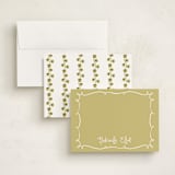 "Vine" - Personalized Stationery Cards in Chartreuse by Tamara Hilje - Assembled