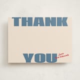 "Retro bold" - Personalized Stationery Cards in Denim by Claudia Orengo - Front