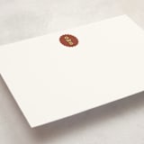 "Brasserie" - Personalized Stationery Cards in Brick by Megan Davis - Detail