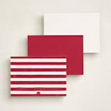"American Flag" - Personalized Stationery Cards in Parchment by Jennifer Lew - Back of Card Options