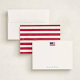 "American Flag" - Personalized Stationery Cards in Parchment by Jennifer Lew - Assembled