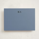 "Blackletter" - Personalized Stationery Cards in Slate by Helena Vitto - Front