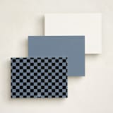 "Blackletter" - Personalized Stationery Cards in Slate by Helena Vitto - Back of Card Options