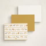 "Menagerie" - Personalized Stationery Cards in Butter by Sarah Knight - Back of Card Options
