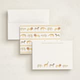 "Menagerie" - Personalized Stationery Cards in Butter by Sarah Knight - Assembled
