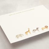 "Menagerie" - Personalized Stationery Cards in Butter by Sarah Knight - Detail