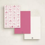 "Rosa" - Personalized Stationery Cards in Peony by Sarah Knight - Back of Card Options