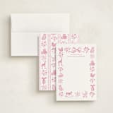 "Rosa" - Personalized Stationery Cards in Peony by Sarah Knight - Assembled