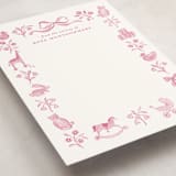 "Rosa" - Personalized Stationery Cards in Peony by Sarah Knight - Detail