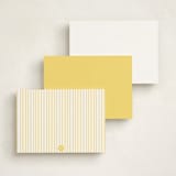"Baby Ducks" - Personalized Stationery Cards in Buttercup by Angela Thompson - Back of Card Options