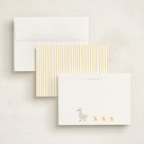 "Baby Ducks" - Personalized Stationery Cards in Buttercup by Angela Thompson - Assembled