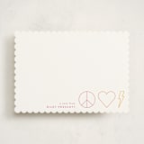 "Peace and Love" - Personalized Stationery Cards in Fairy by Alexandra Cohn - Front