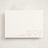 "Peace and Love" - Personalized Stationery Cards in Fairy by Alexandra Cohn - Front
