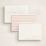 "Peace and Love" - Personalized Stationery Cards in Fairy by Alexandra Cohn - Assembled