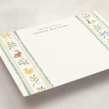 "Ribbons" - Personalized Stationery Cards in Duckegg by Sarah Knight - Detail