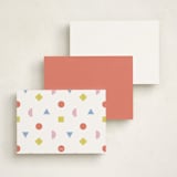 "Nursery Shapes" - Personalized Stationery Cards in Confetti by Tracy Schifeling - Back of Card Options