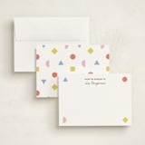 "Nursery Shapes" - Personalized Stationery Cards in Confetti by Tracy Schifeling - Assembled