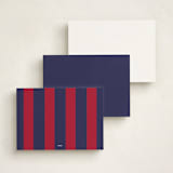 "varsity" - Personalized Stationery Cards in Patriot by Kamala Nahas - Back of Card Options