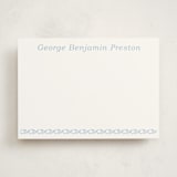 "Petite Elephant" - Personalized Stationery Cards in Bluebell by Megan Davis - Front
