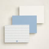 "Petite Elephant" - Personalized Stationery Cards in Bluebell by Megan Davis - Back of Card Options