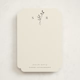 "Botanical Monogram" - Personalized Stationery Cards in Linen by Kelly Schmidt - Front