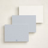 "While" - Personalized Stationery Cards in Raisin by Lea Delaveris - Back of Card Options