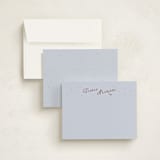 "While" - Personalized Stationery Cards in Raisin by Lea Delaveris - Assembled