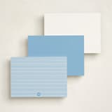"Sullivans" - Personalized Stationery Cards in Tide by Megan Davis - Back of Card Options