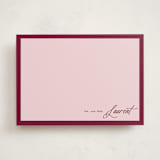 "Laurent" - Personalized Stationery Cards in Wine by Pati Cascino - Front