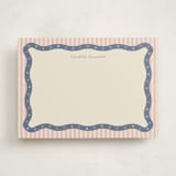 "Star Parade" - Personalized Stationery Cards in Cotton Candy by Rebecca Dymon - Front