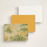 "Wildflower Meadow" - Personalized Stationery Cards in Spring by Holly Whitcomb - Back of Card Options