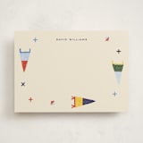 "Yacht Club" - Personalized Stationery Cards in Marine by Sarah Rosenthal - Front