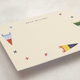 "Yacht Club" - Personalized Stationery Cards in Marine by Sarah Rosenthal - Detail