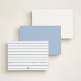 "Cufflink" - Personalized Stationery Cards in Greenhouse by Alexandra Cohn - Back of Card Options