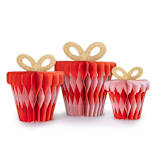 "Present Honeycomb Set" - Party Table Decor in red by Jollity and Co