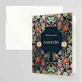 "Gilded Tapestry" - Bridal Shower Thank You Cards in Midnight Garden by Simona Camp - Front