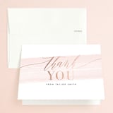"Effervescent" - Bridal Shower Thank You Cards in Blush by Kristie Kern - Front